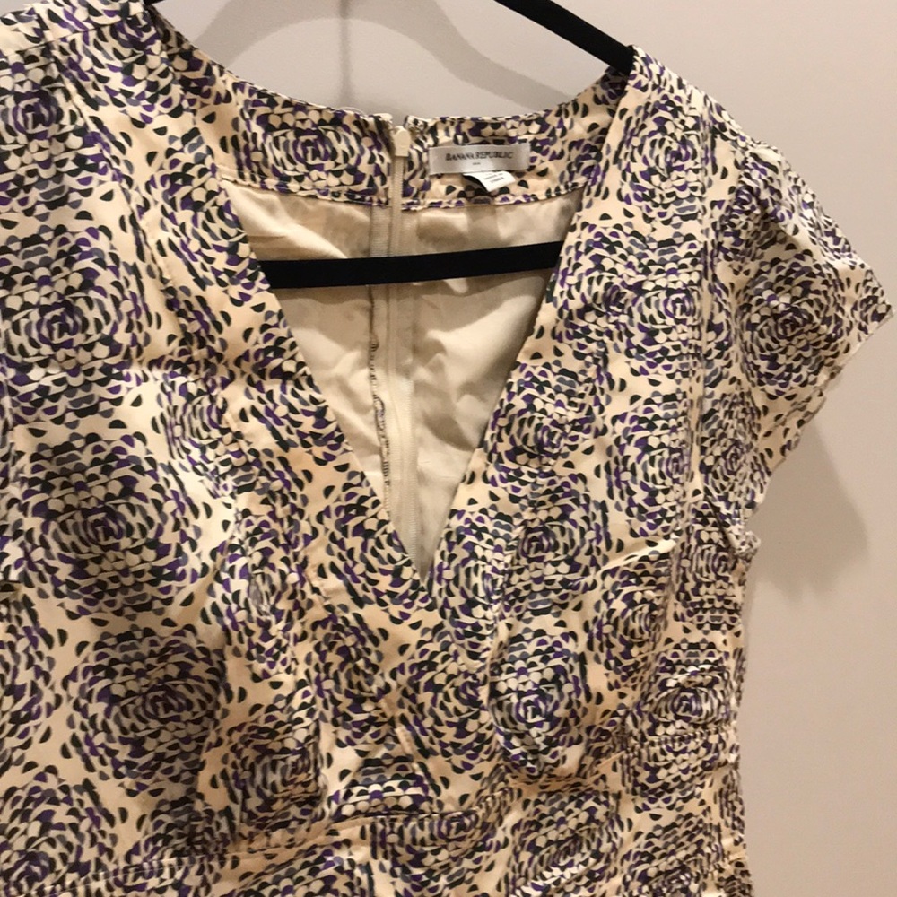 A deep V neck Banana Republic Dress